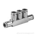 Stainless steel five way manifold fitting